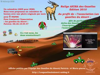 Rallye AICHA des Gazelles Edition 2010  Au profit de « l’association Les gazelles du désert »