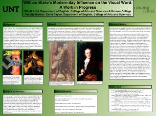 William Blake’s Modern-day Influence on the Visual Word: A Work in Progress