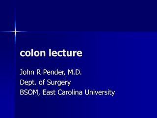 colon lecture