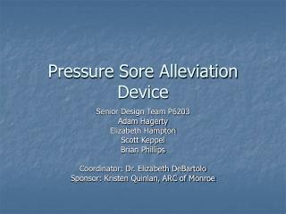 Pressure Sore Alleviation Device