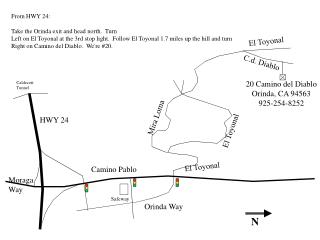 20 Camino del Diablo Orinda, CA 94563 925-254-8252