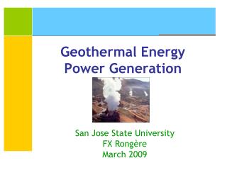 Geothermal Energy Power Generation