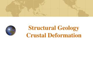 Structural Geology Crustal Deformation