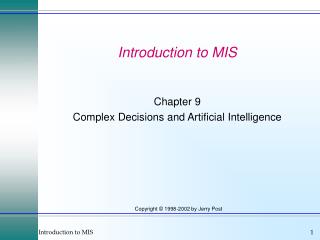 Introduction to MIS