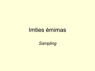 Imties ėmimas