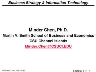 Business Strategy &amp; Information Technology