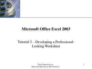 Microsoft Office Excel 2003