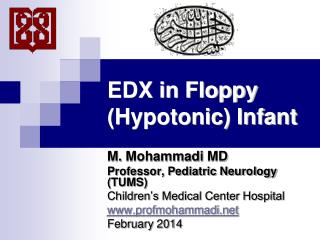 EDX in Floppy (Hypotonic) Infant
