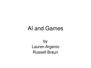 AI and Games