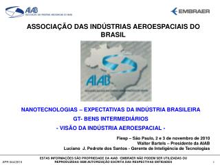 ASSOCIAÇÃO DAS INDÚSTRIAS AEROESPACIAIS DO BRASIL