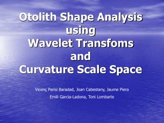 Otolith Shape Analysis using Wavelet Transfoms and Curvature Scale Space