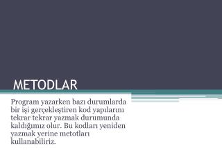 METODLAR