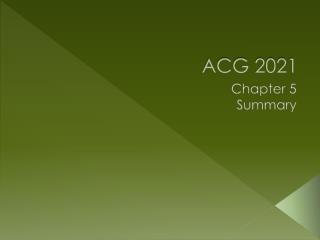 ACG 2021