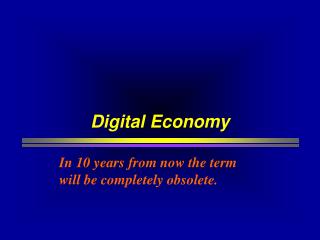 Digital Economy