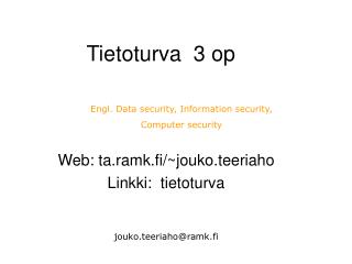 Tietoturva 3 op