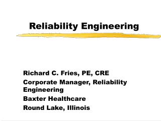 Reliability Engineering