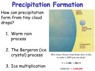 Precipitation Formation