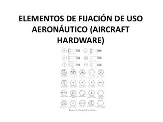 ELEMENTOS DE FIJACIÓN DE USO AERONÁUTICO (AIRCRAFT HARDWARE)