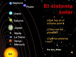 El sistema solar