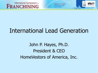 International Lead Generation