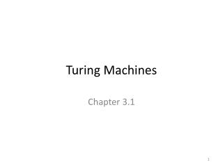 Turing Machines