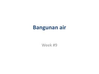 Bangunan air