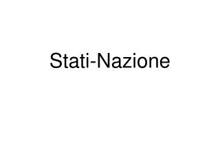 Stati-Nazione