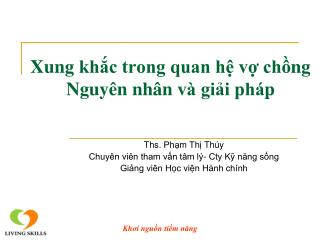 Xung khắc trong quan hệ vợ chồng Nguyên nhân và giải pháp