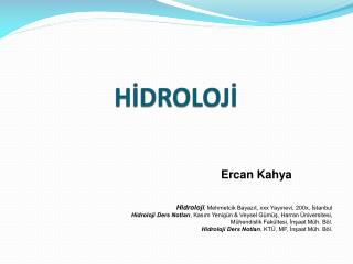 HİDROLOJİ