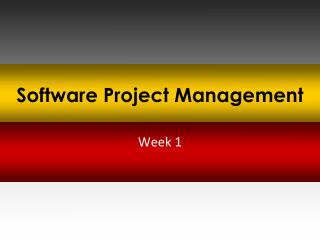 Software Project Management