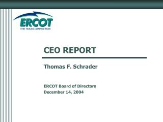 CEO REPORT