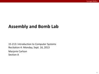 Assembly and Bomb Lab