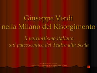 Giuseppe Verdi nella Milano del Risorgimento