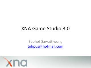 XNA Game Studio 3.0