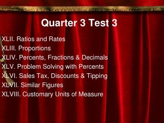 Quarter 3 Test 3