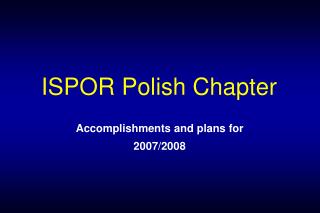 ISPOR Polish Chapter