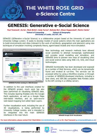 GENESIS: Generative e-Social Science