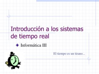 Introducción a los sistemas de tiempo real