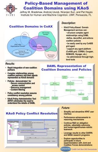 Policy-Based Management of Coalition Domains using KAoS
