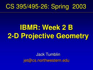 CS 395/495-26: Spring 2003
