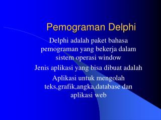 Pemograman Delphi