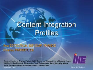 Content Integration Profiles