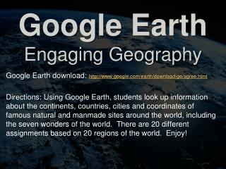 Google Earth Engaging Geography