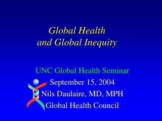 Global Health and Global Inequity