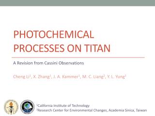 Photochemical processes on Titan