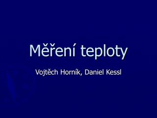 Měření teploty