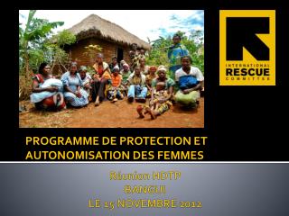 Réunion HDTP BANGUI LE 15 NOVEMBRE 2012