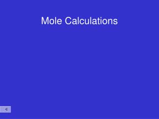 Mole Calculations