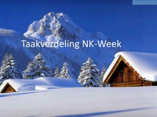 Taakverdeling NK-Week