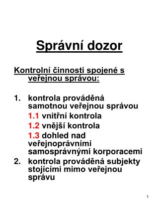 Správní dozor